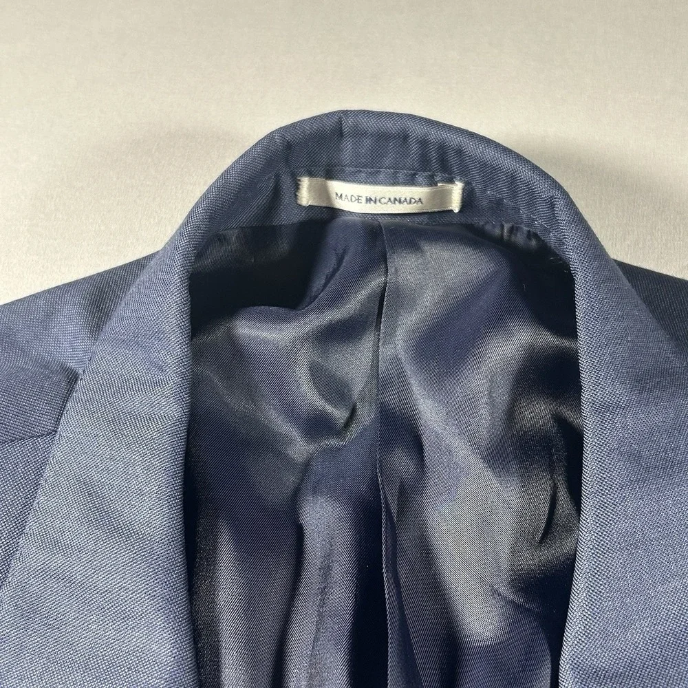 Peter Millar Mens 50R‎ Blue Wool Blazer Sport Coat 2 Button Canada
